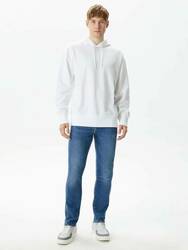 Calvin Klein pánska biela mikina Diffused - S (YAF)