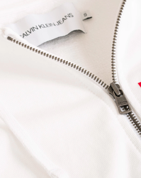 Calvin Klein pánska biela mikina s kapucňou - S (112)