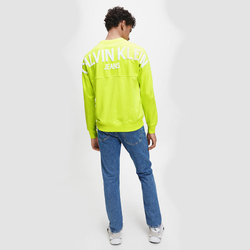 Calvin Klein pánska neónovo žltá mikina - M (ZAA)