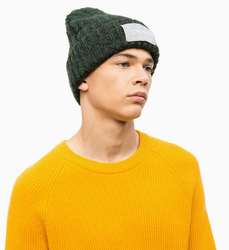 Calvin Klein pánska zelená čiapka Chunky - OS (003)