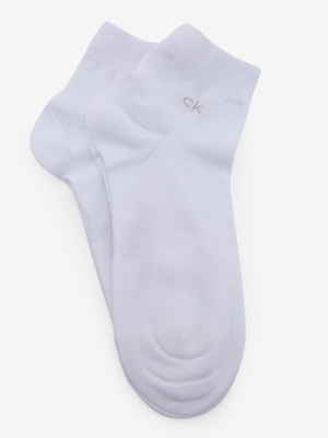 Calvin Klein pánske biele ponožky 2 pack - M (10)