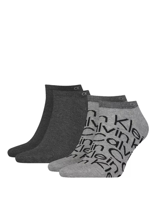 Calvin Klein pánske šedé ponožky 2 pack - 39 (004)