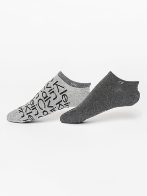 Calvin Klein pánske šedé ponožky 2 pack - 39 (004)