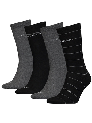 Calvin Klein pánske ponožky 4 pack - ONESIZE (BLA)