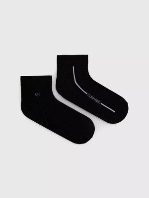 Calvin Klein pánske čierne ponožky 2 pack - ONESIZE (1)