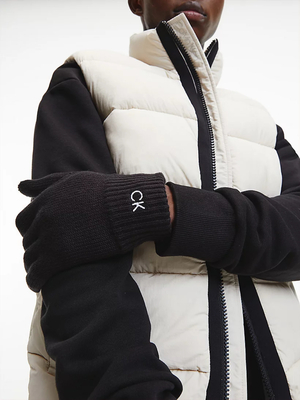 Calvin Klein pánske čierne rukavice - OS (BAX)