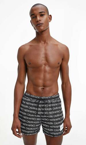 Calvin Klein pánske čierne plavky - XL (0GJ)
