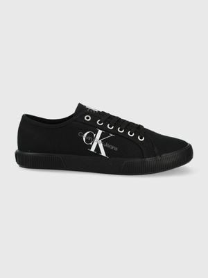 Calvin Klein pánske čierne plátené tenisky ESSENTIAL VULCANIZED 1 - 42 (0GL)