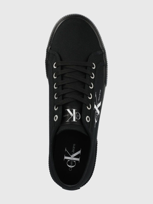 Calvin Klein pánske čierne plátené tenisky ESSENTIAL VULCANIZED 1 - 42 (0GL)