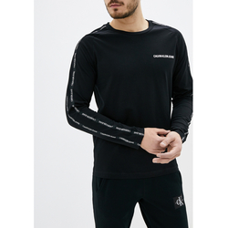 Calvin Klein pánske čierne tričko s dlhým rukávom Tape