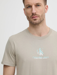 Calvin Klein pánske béžové tričko - S (PAH)