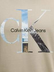 Calvin Klein pánske béžové tričko - M (PAH)