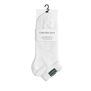 Calvin Klein pánske biele ponožky 2 pack - ONESIZE (002)