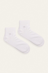 Calvin Klein pánske biele ponožky 2 pack - 39/42 (002)