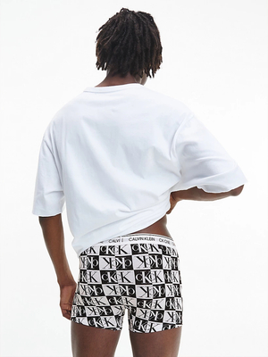 Calvin Klein pánske bieločierne boxerky - M (5UW)