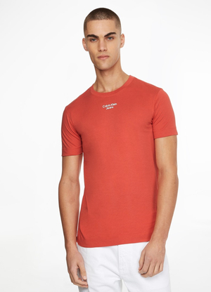 Calvin Klein pánske tehlové tričko - S (XLV)