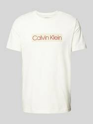 Calvin Klein pánske krémové tričko - S (YAS)