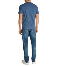 Calvin Klein pánske modré tričko - 2XL (CK1)