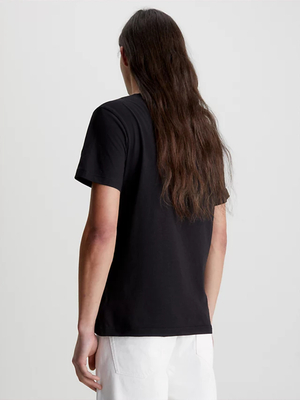 Calvin Klein pánske čierne tričko COLORED ADDRESS SMALL BOX - L (BEH)