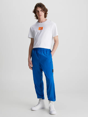 Calvin Klein pánske biele tričko COLORED ADDRESS SMALL BOX - M (YAF)