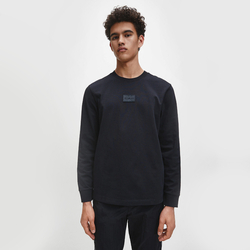 Calvin Klein pánske čierne tričko s dlhým rukávom - M (BEH)