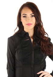 Guess dámska čierna košeľa s čipkou - XS (A996)