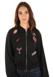 Guess dámska čierna mikina Flamingo - L (A996)