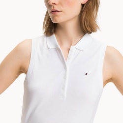 Tommy Hilfiger dámske biele polo New Chiara - XS (100)