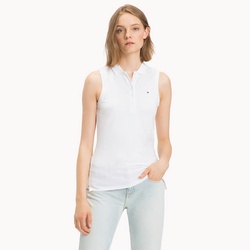 Tommy Hilfiger dámske biele polo New Chiara - XS (100)