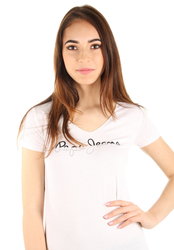 Pepe Jeans dámske biele tričko Bobi - S (803)