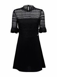 Guess dámske čierne šaty s čipkou - XS (A996)