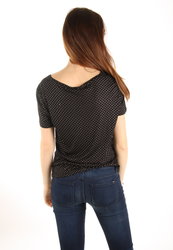 Pepe Jeans dámske čierne bodkované tričko - XS (999)