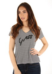 Guess dámske pruhované tričko - XS (ST04)