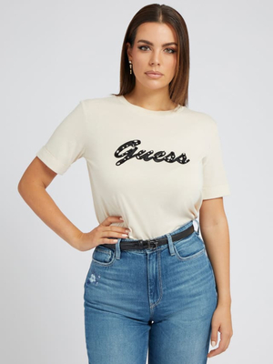 Guess dámske béžové tričko - M (G1M5)