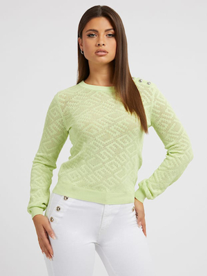 Guess dámsky zelený sveter - XS (G8CX)