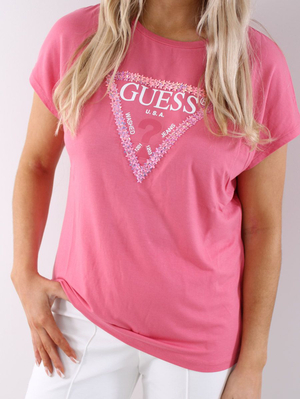 Guess dámske ružové tričko - XS (G65P)