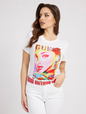 Guess dámske biele tričko - M (G011)