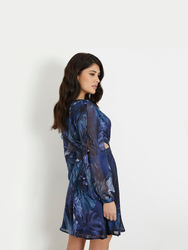 Guess dámske modré šaty - XS (P7PC)
