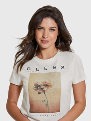 Guess dámske biele tričko - S (F0D9)