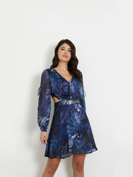 Guess dámske modré šaty - XS (P7PC)