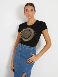 Guess dámske čierne tričko - XS (JBLK)