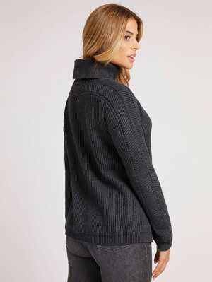 Guess dámsky tmavo šedý sveter - L (A905)