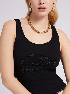 Guess dámsky čierny top - S (JBLK)