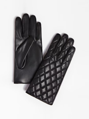 Guess dámske čierne rukavice - S (BLA)