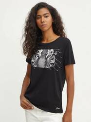 Guess dámske čierne tričko - XS (JBLK)