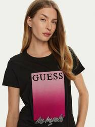 Guess dámske čierne tričko - S (JBLK)