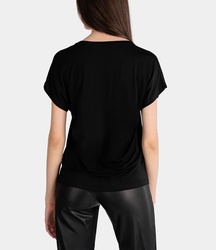 Guess dámske čierne tričko s pierkami - XS (JBLK)