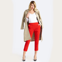 Guess dámske červené nohavice - XS (G5A6)