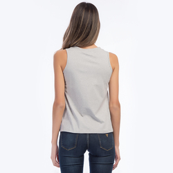 Guess dámske šedé tielko s nášivkou - XS (M94)