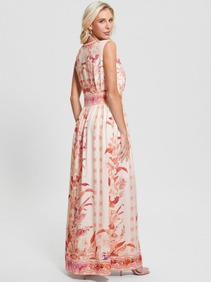 Guess dámske kvetované šaty - XS (P643)